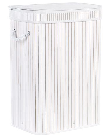 Laundry Basket KALUTARA Bamboo White 72 L