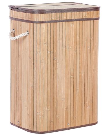 Laundry Basket KALUTARA Bamboo Light Brown