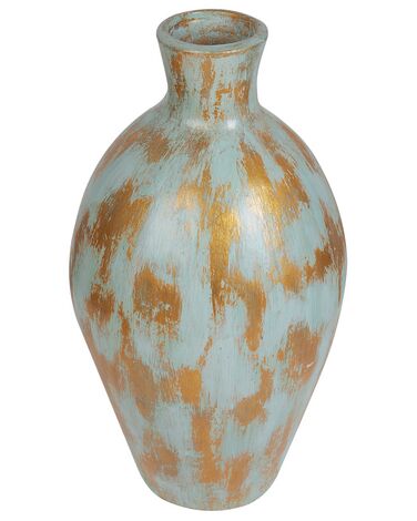 Dekovase DIKAJA Keramik 45 cm Blau