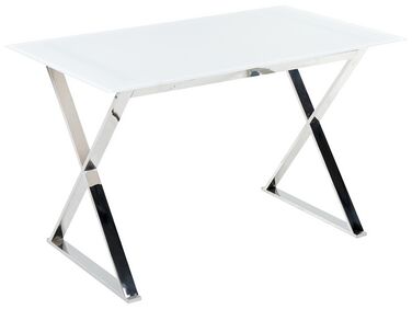 Dining Table ATTICA White 120 cm 70 cm Tempered Glass