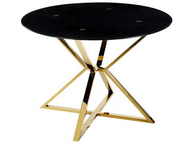 Esstisch BOSCO Schwarz 105 cm 105 cm Sicherheitsglas