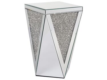 Beistelltisch LUXEY Glas Silber verspiegelt
