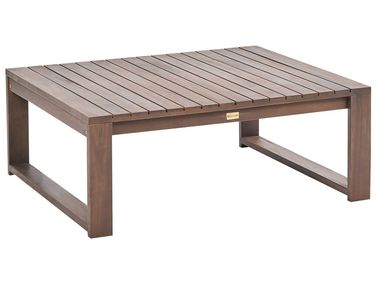 Garden Coffee Table TIMOR 90 cm 75 cm Certified Acacia Wood Dark Brown