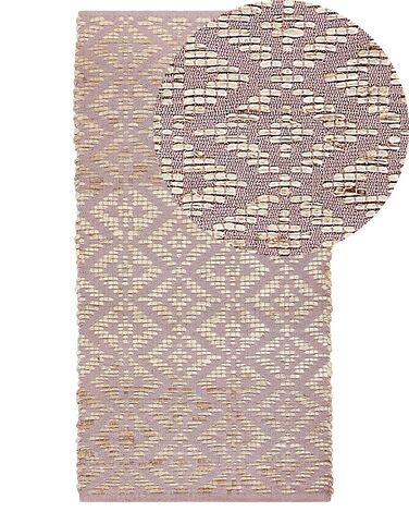Rug GERZE Pink 80 x 150 cm Cotton