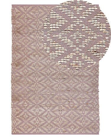 Rug GERZE Pink 140 x 200 cm Cotton