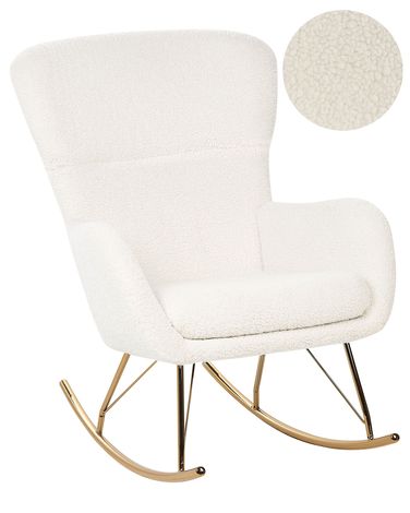 Rocking Chair ANASET Boucle White