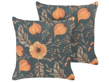 Dekokissen 2er Set SOTOL 45 x 45 cm Bunt Blumenmuster