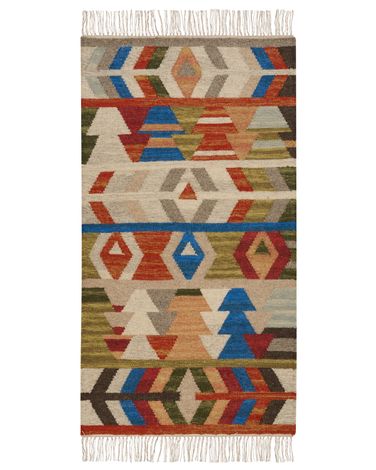 Teppich KAGHSI Bunt 80 x 150 cm Wolle Kelim