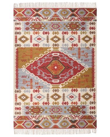 Teppich PROSHYAN Bunt 160 x 230 cm Wolle Kelim