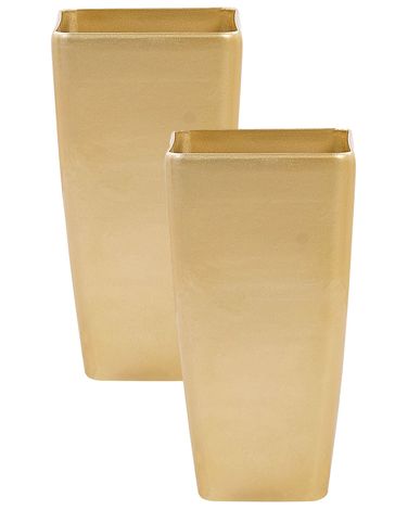 Set mit 2 Blumentöpfen MODI 30 cm Gold