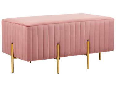 Polsterbank DAYTON Samtstoff Pastellrosa
