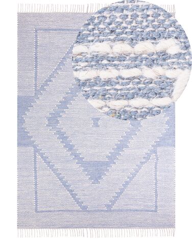 Rug ANSAR Blue 140 x 200 cm Cotton