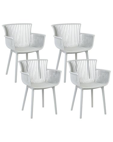 Gartenstuhl 4er Set PESARO Hellgrau