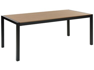 Garden Dining Table VERNIO 180 cm 90 cm Metal Brown/ Black