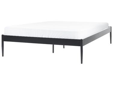 Bett mit Lattenrost Metall VAURS 140 x 200 cm Schwarz