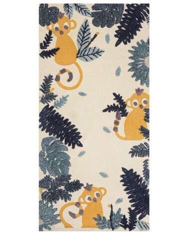 Kinderteppich NAIBOS Bunt 80 x 150 cm Baumwolle