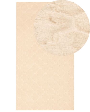 Faux Fur Rug GHARO Beige 80 x 150 cm