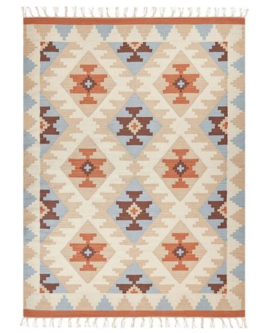 Teppich DILIJAN Bunt 160 x 230 cm Baumwolle Kelim