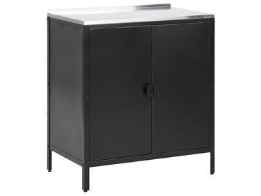 Outdoor-Küchenschrank VILAMA Schwarz Metall