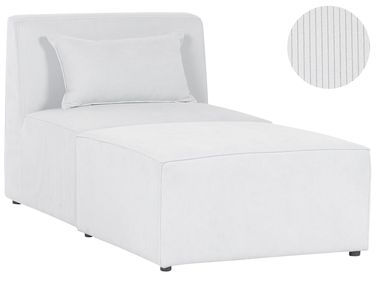 Chaiselongue LEMVIG Cord Cremeweiß