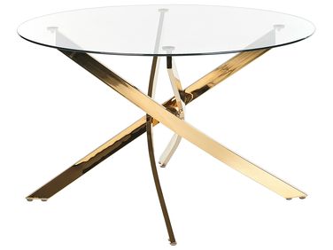 Esstisch MARAMO Gold 120 cm 120 cm Sicherheitsglas