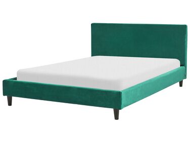 Bed Velvet FITOU 140 x 200 cm (EU Double) Dark Green