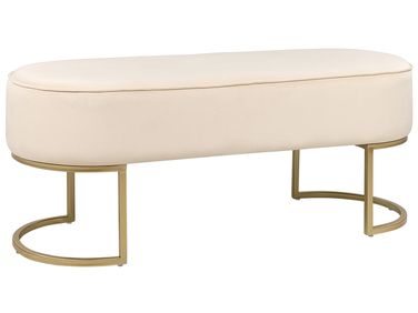 Polsterbank MILRY Samtstoff Hellbeige