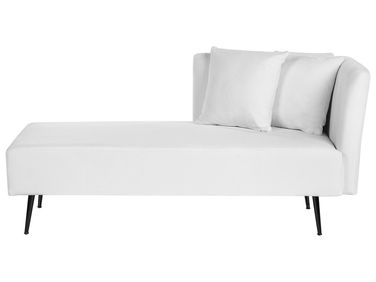 Rechtsseitige Chaiselongue RIOM Stoff Weiß