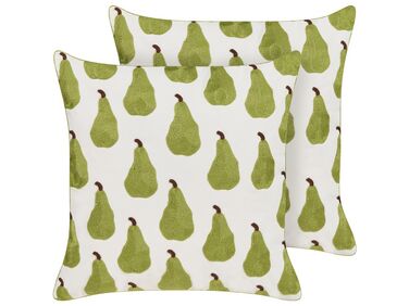 Dekokissen 2er Set TRACHELIUM 45 x 45 cm Grün Pflanzenmuster