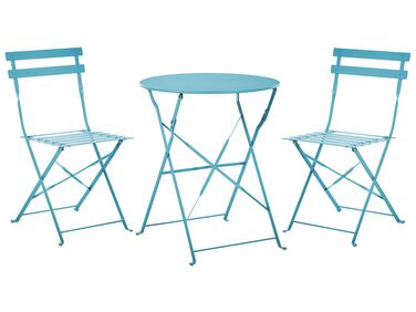 Bistro Set klappbar FIORI Metall Seeblau