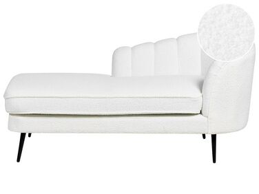 Rechtsseitige Chaiselongue ALLIER Bouclé Cremeweiß