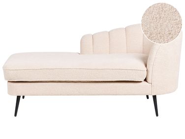 Rechtsseitige Chaiselongue ALLIER Bouclé Hellbeige
