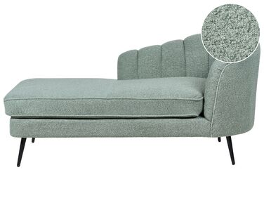 Rechtsseitige Chaiselongue ALLIER Bouclé Grün