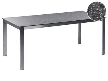 Gartentisch COSOLETO 180 cm 90 cm Glas Schwarz