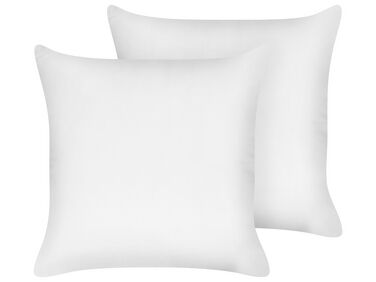 Kopfkissen 2er Set TRIGLAV Niedrig Polyester 80 x 80 cm Weiß