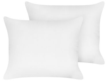 Kopfkissen 2er Set TRIGLAV Hoch Polyester 50 x 60 cm Weiß