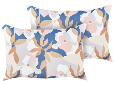 Gartenkissen 2er Set VEREZZI Blumenmuster 40 x 60 cm Bunt