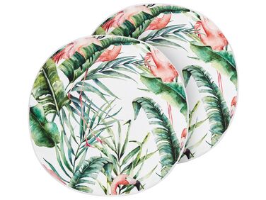 Gartenkissen 2er Set ELLERA Tiermuster 40 x 40 cm Grün