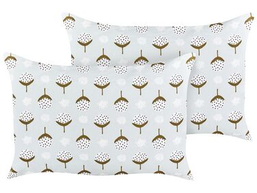 Gartenkissen 2er Set CUNEO Geometrisches Muster 40 x 60 cm Grün