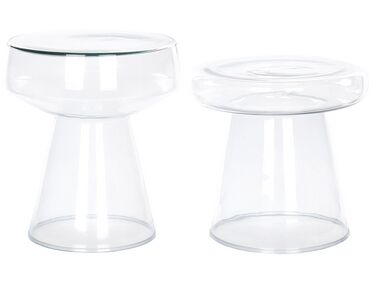 Beistelltisch 2er Set LAGUNA/CALDERA Transparent