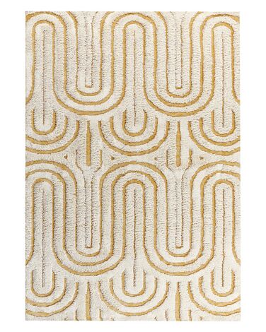 Rug PERAI Yellow 160 x 230 cm Cotton