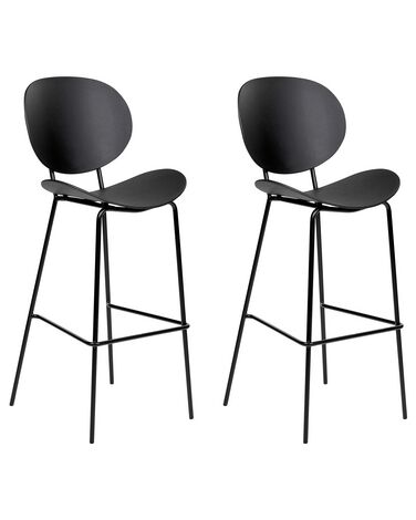 Set mit 2 Barstühlen SHONTO Schwarz
