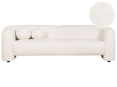 Sofa 3-Sitzer LEIREN Bouclé Weiß