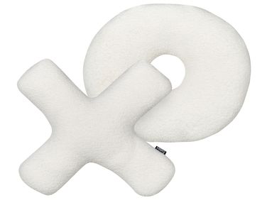 Dekokissen 2er Set HESPERIS Bouclé Cremeweiß Ohne Muster