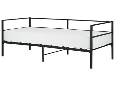 Bett mit Lattenrost Metall BATTUT 90 x 200 cm Schwarz