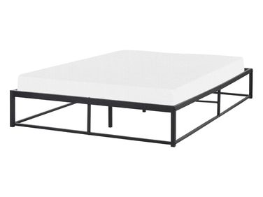 Bett mit Lattenrost Metall VIRY 140 x 200 cm Schwarz