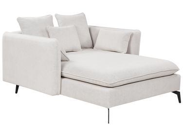Chaise Longue CHARMES Fabric Light Beige