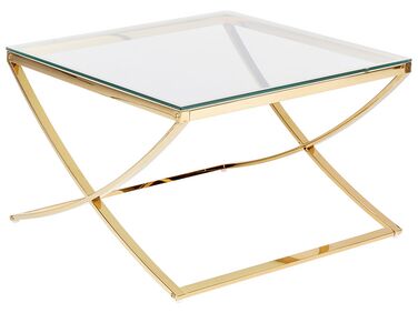 Couchtisch RINGGOLD Sicherheitsglas Gold