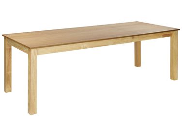 Ausziehbarer Esstisch MADURA Naturfarbene Esche 160/240 cm 90 cm