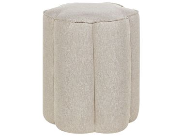 Pouffe TAPPEN Faux Linen Beige